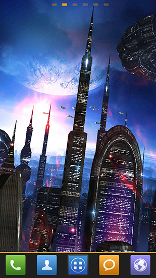 Colônia espacial - baixar grátis papel de parede animado Fantasia para Android.