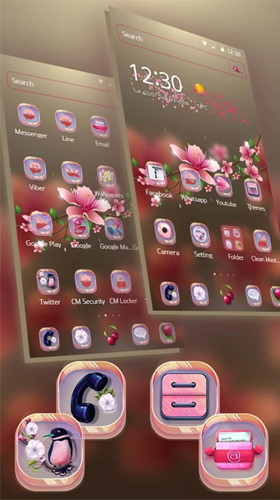 Baixar Sakura transparente  - papel de parede animado gratuito para Android para desktop. 