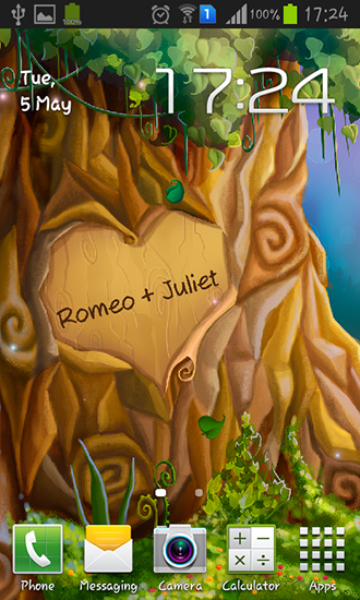 Árvore do amor - baixar grátis papel de parede animado para Android 4.2.