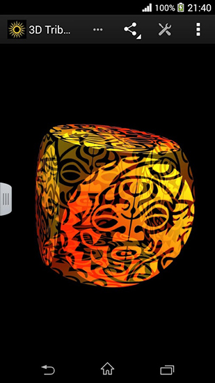 O sol da tribo 3D - baixar grátis papel de parede animado Interativo para Android.