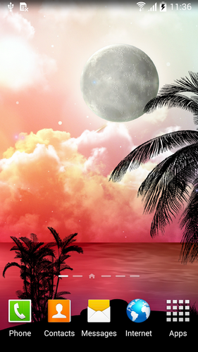 Noite tropical - baixar grátis papel de parede animado Paisagem para Android.