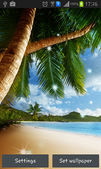 Baixar grátis o papel de parede animado Praia tropical para celulares e tablets Android.