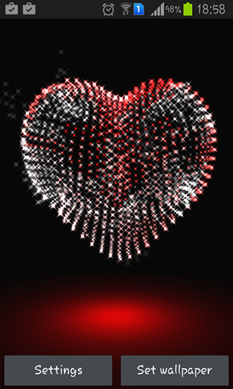 Dia dos Namorados: Coração 3D - baixar grátis papel de parede animado 3D para Android.
