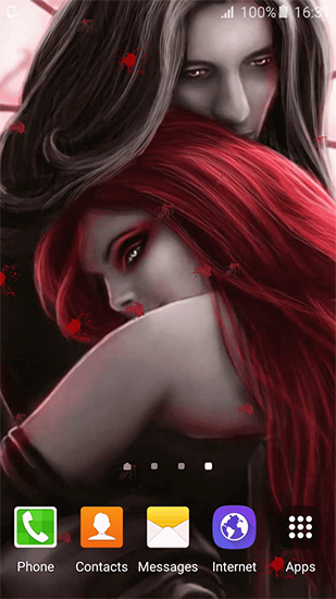 Amor de Vampiro - baixar grátis papel de parede animado Meninas para Android.