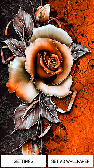 Flor do vintage - baixar grátis papel de parede animado Flores para Android.