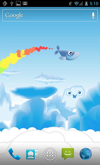 Jornada de baleia - baixar grátis papel de parede animado Desenhos para Android.