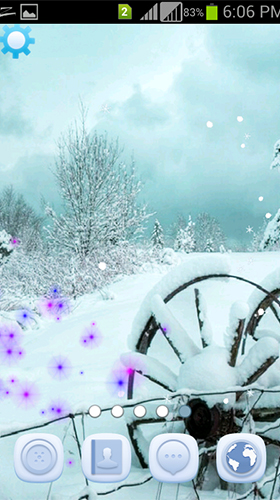 Baixar Queda de neve de inverno  - papel de parede animado gratuito para Android para desktop. 