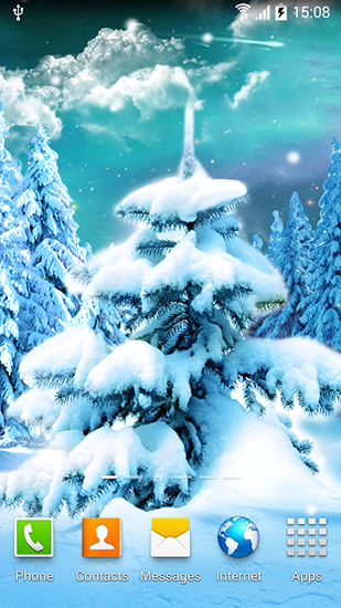 Baixar grátis o papel de parede animado Floresta do Inverno 2015 para celulares e tablets Android.