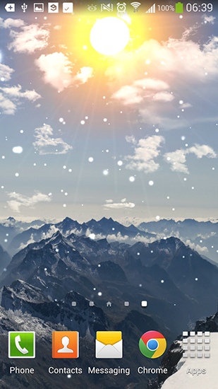 Montanhas do inverno - baixar grátis papel de parede animado para Android 2.3.5.