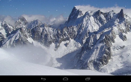 Baixar grátis o papel de parede animado Montanhas do inverno para celulares e tablets Android.