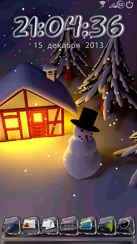 Neve do inverno em giroscópio 3D - baixar grátis papel de parede animado Paisagem para Android.