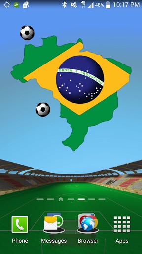 Brasil: Copa do Mundo - baixar grátis papel de parede animado para Android 2.3.