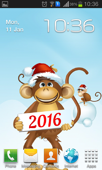 Ano do macaco - baixar grátis papel de parede animado Férias para Android.