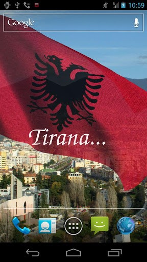 Baixar Bandeira 3D da Albânia - papel de parede animado gratuito para Android para desktop. 