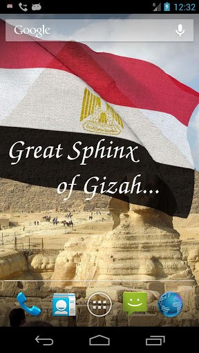 Baixar Bandeira 3D do Egito - papel de parede animado gratuito para Android para desktop. 