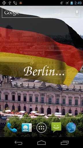 Baixar 3D Bandeira da Alemanha - papel de parede animado gratuito para Android para desktop. 
