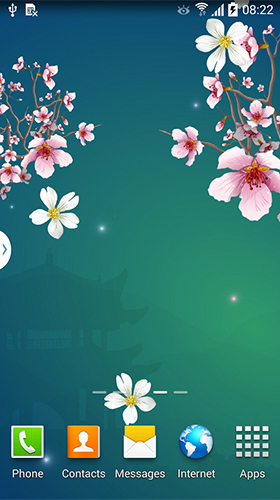 Captura de tela do Sakura abstrata  em telefone celular ou tablet.
