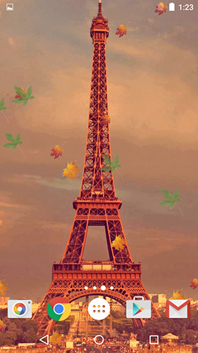 Captura de tela do Outono em Paris  em telefone celular ou tablet.