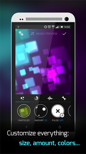 Captura de tela do Visualizador de música bonito  em telefone celular ou tablet.