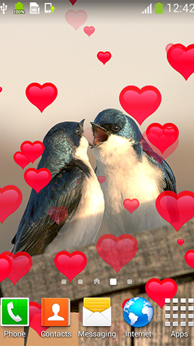 Captura de tela do Pássaros apaixonados  em telefone celular ou tablet.