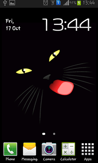 Baixar Gato Negro - papel de parede animado gratuito para Android para desktop. 
