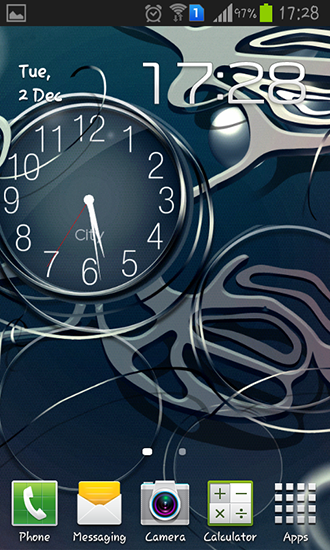 Baixar Relógio preto - papel de parede animado gratuito para Android para desktop. 