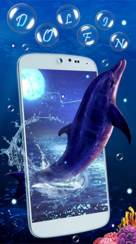 Captura de tela do Golfinho azul  em telefone celular ou tablet.