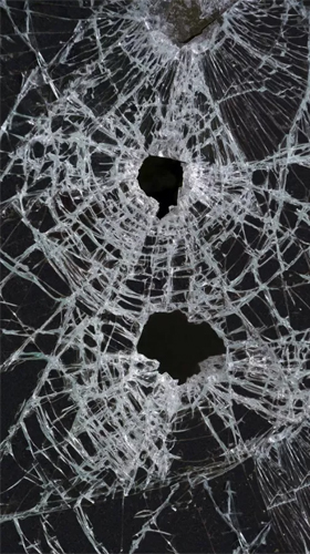 Captura de tela do Vidro quebrado  em telefone celular ou tablet.