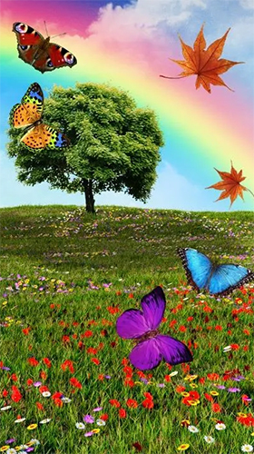 Captura de tela do Bolhas e arco-íris  em telefone celular ou tablet.