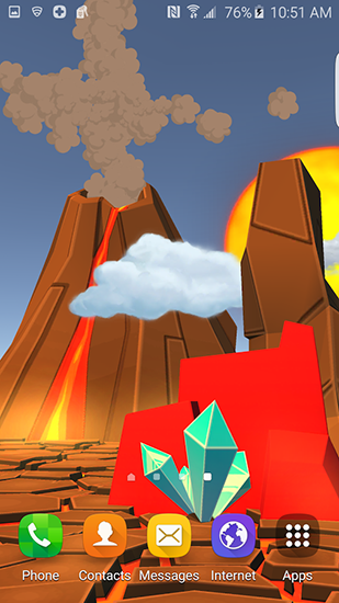 Baixar Vulcão de desenhos 3D - papel de parede animado gratuito para Android para desktop. 
