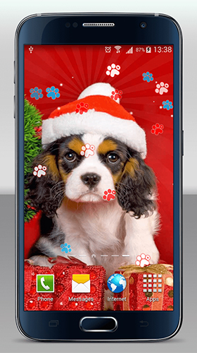 Captura de tela do Cães de natal  em telefone celular ou tablet.