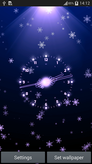 Baixar Relógio de Natal - papel de parede animado gratuito para Android para desktop. 