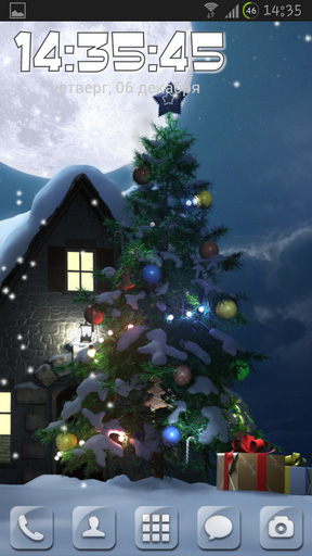 Baixar Lua do Natal - papel de parede animado gratuito para Android para desktop. 