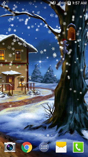 Baixar grátis o papel de parede animado Noite do Natal para celulares e tablets Android.