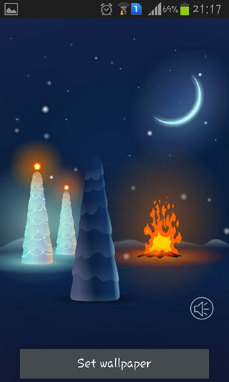 Baixar Neve de Natal - papel de parede animado gratuito para Android para desktop. 