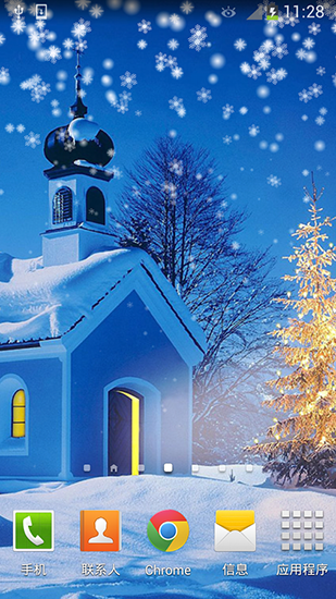 Baixar Neve do Natal - papel de parede animado gratuito para Android para desktop. 