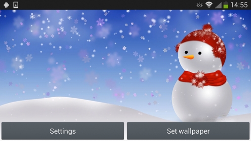 Baixar Boneco de neve de Natal - papel de parede animado gratuito para Android para desktop. 