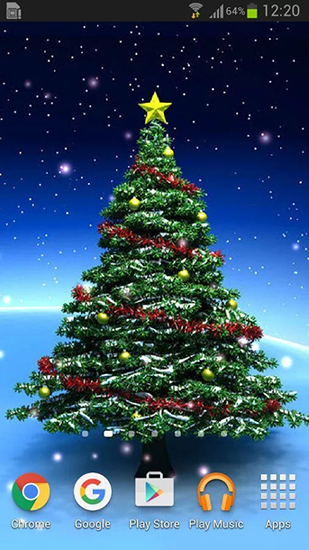 Baixar Árvores do Natal - papel de parede animado gratuito para Android para desktop. 