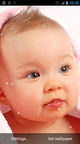 Captura de tela do Bebê fofo  em telefone celular ou tablet.