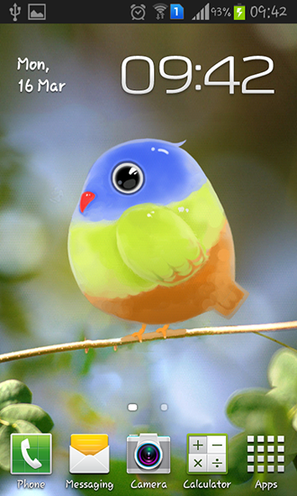 Baixar Pássaro bonito - papel de parede animado gratuito para Android para desktop. 