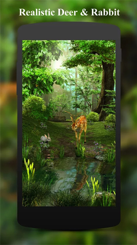 Captura de tela do Veado e natureza 3D  em telefone celular ou tablet.