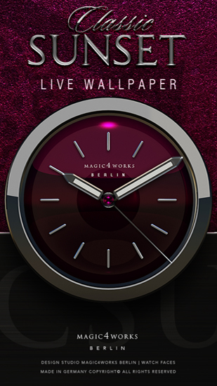 Captura de tela do Relógio de Designer  em telefone celular ou tablet.