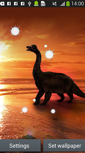 Captura de tela do Dinossauro  em telefone celular ou tablet.