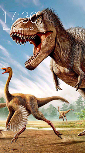 Captura de tela do Dinossauro  em telefone celular ou tablet.