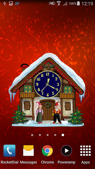 Baixar Relógio mágico: Natal - papel de parede animado gratuito para Android para desktop. 