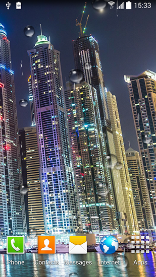 Baixar Dubai a noite - papel de parede animado gratuito para Android para desktop. 