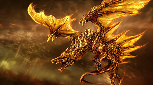 Captura de tela do Dragão de fogo  em telefone celular ou tablet.