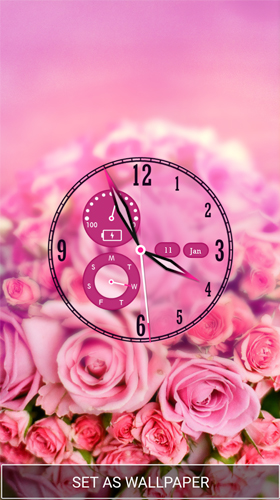 Captura de tela do Relógio de flores  em telefone celular ou tablet.