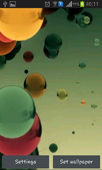 Baixar Bolas coloridas voadoras - papel de parede animado gratuito para Android para desktop. 