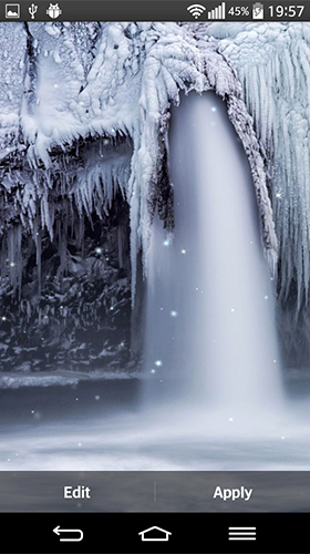 Captura de tela do Cachoeira congelada  em telefone celular ou tablet.
